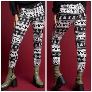 DISNEY Mickey Mouse Holiday Fair Isle Leggings
